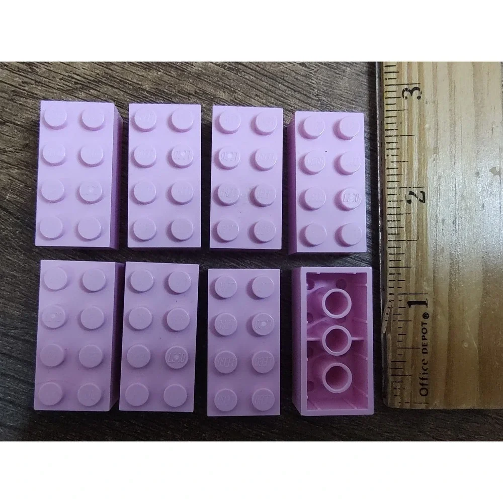 (8) 2x4 Light PINK Standard Brick Building Bricks Lego Parts